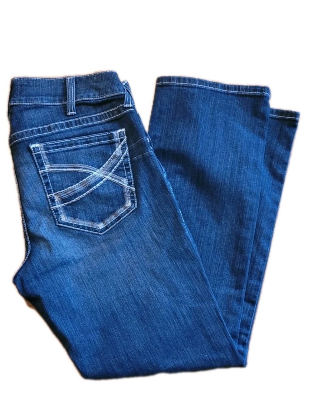 Ariat Real Jeans Women's 33S Blue Mid Rise  Bootcut Western Rodeo Cowgirl